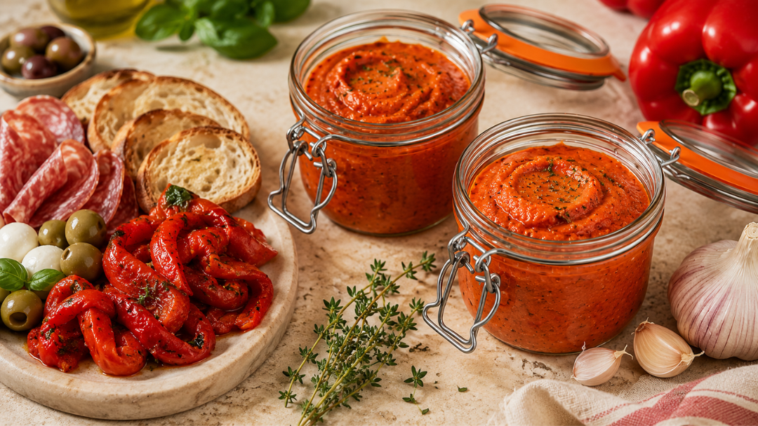 Roasted Red Pepper and Garlic Spread - Le Parfait America