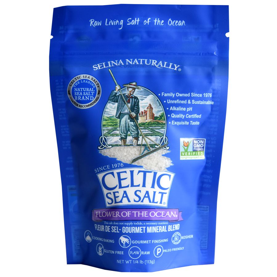 Celtic Sea Salt Fleur De Sel used in fermented dishes.