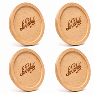 Bistrot Wooden Lids – Press-Fit Jar Lids, Set of 4 - Le Parfait America