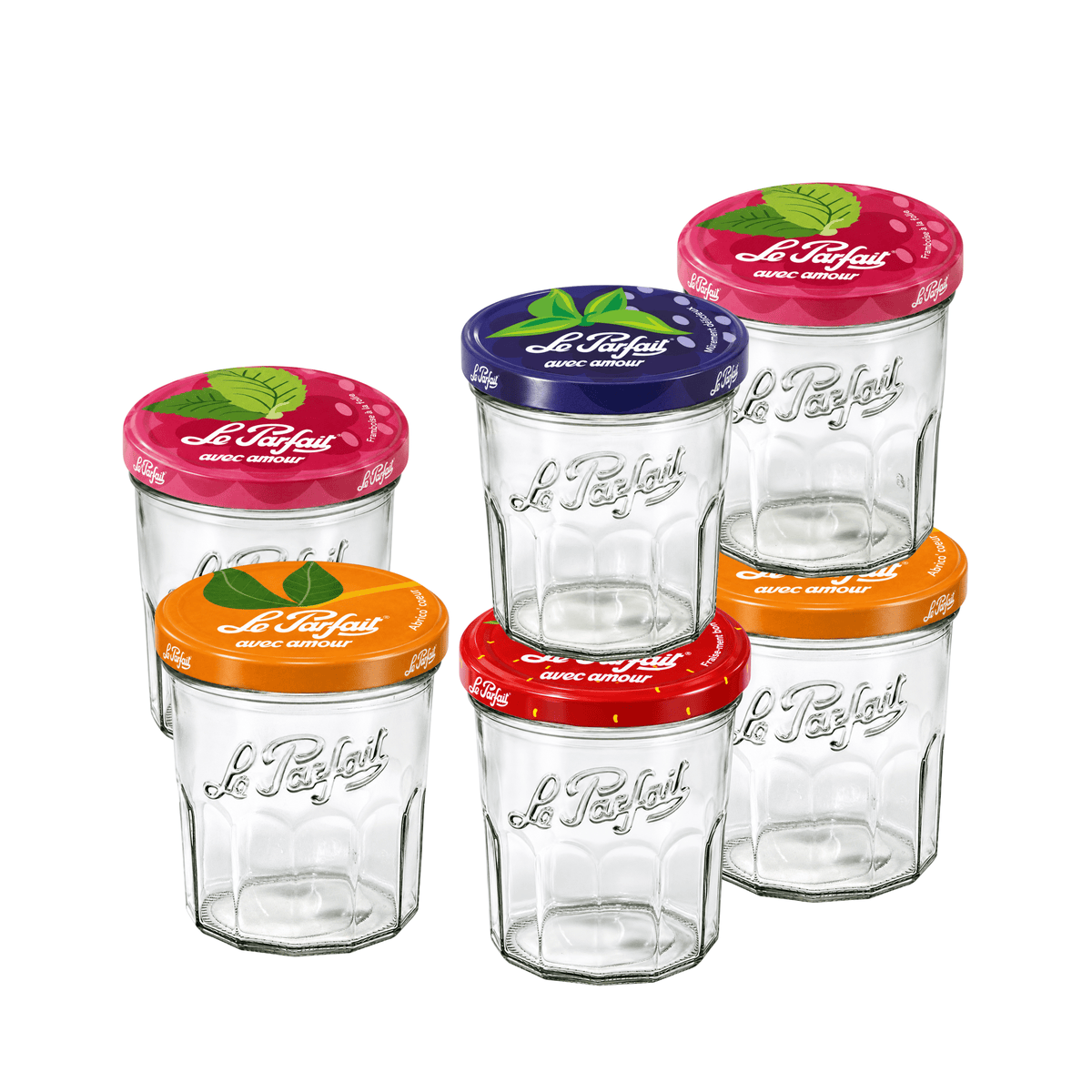 Le Parfait Jam Jars, French Glass Jars with 82mm Twist Lids for Jam and Preserves - Le Parfait America