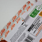 Le Parfait kitchen scale retail box interior with Le Parfait branded tissue paper.