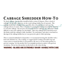Load image into Gallery viewer, Cabbage Shredder (Wooden) - Le Parfait America