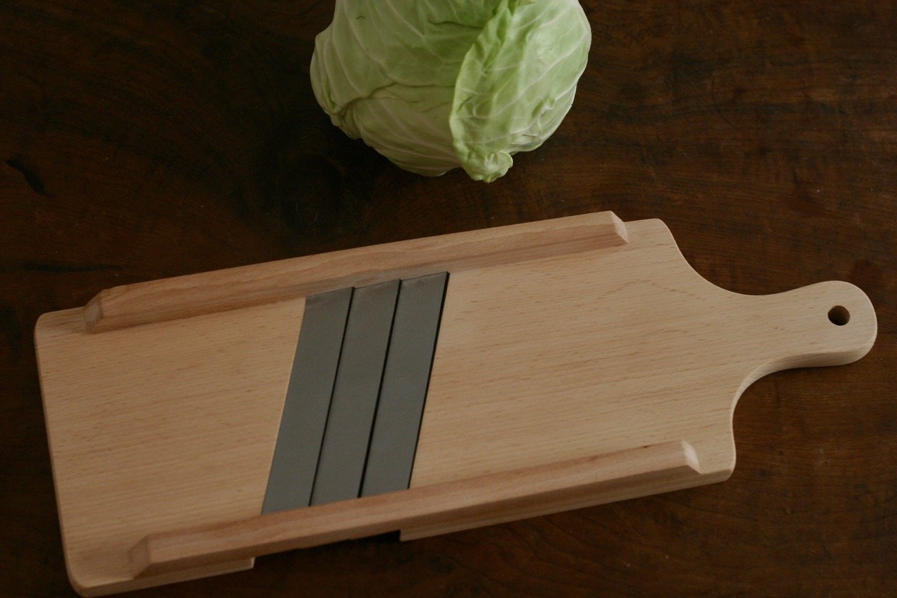  Heavy Duty Wooden Miracle Cabbage Shredder – From Germany:  Sauerkraut Cutter: Home & Kitchen