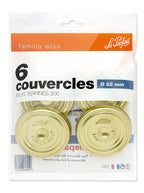 Le Parfait Familia Wiss 6-pack 82mm screw-lids retail bag - fits 200ml terrines.