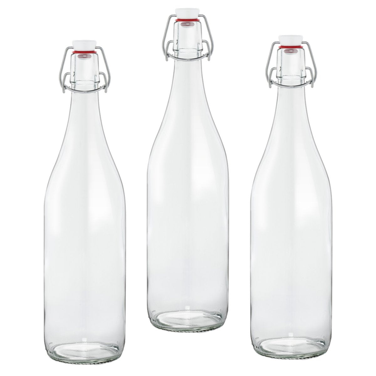 Glass Beverage Water Bottle 1Litre Vintage Airtight Preserve Fridge Screw  Cap