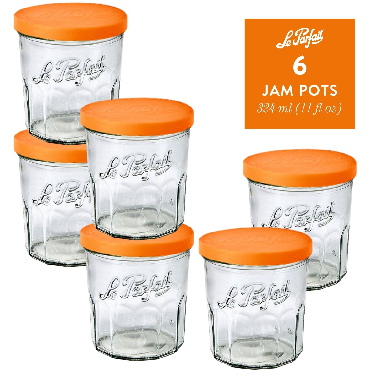 Le Parfait Jam Pots 324ML - 11oz / 6