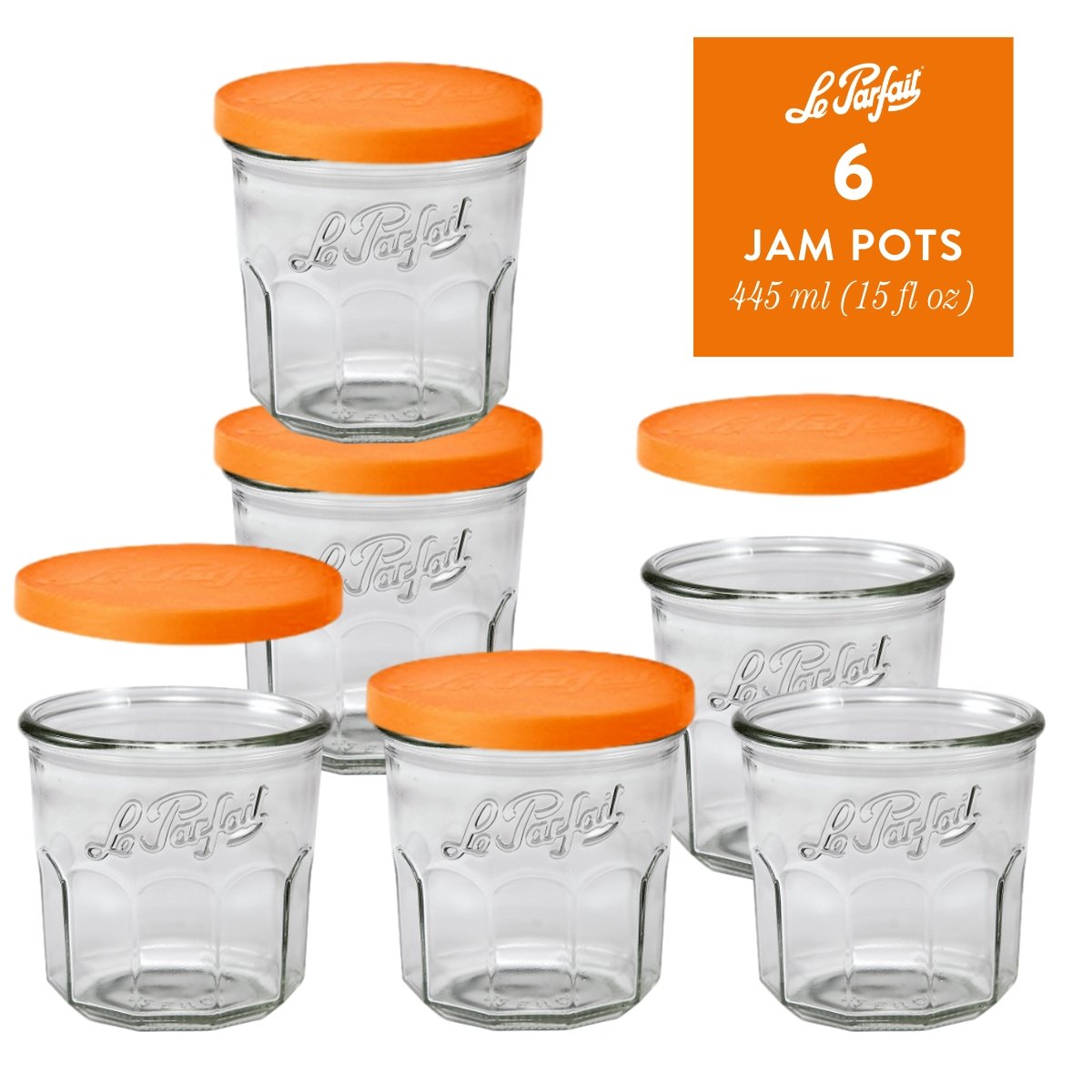 6 pots verre Le Parfait 200 ml