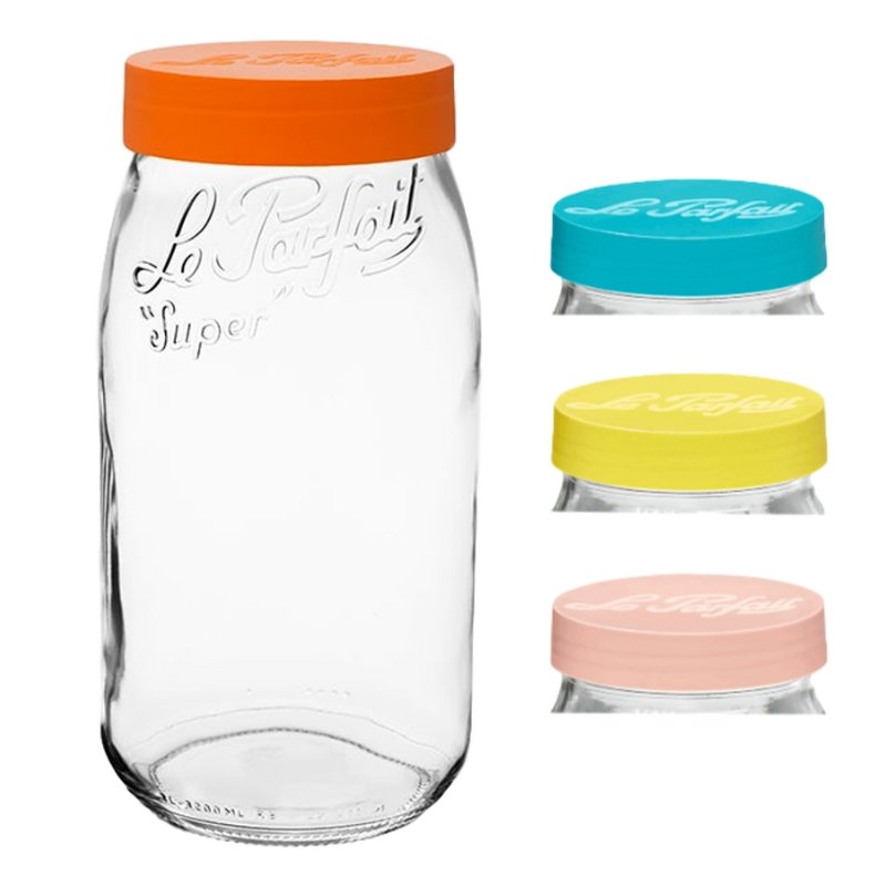 3L Bulk Storage Glass Jar Screw Top with lid