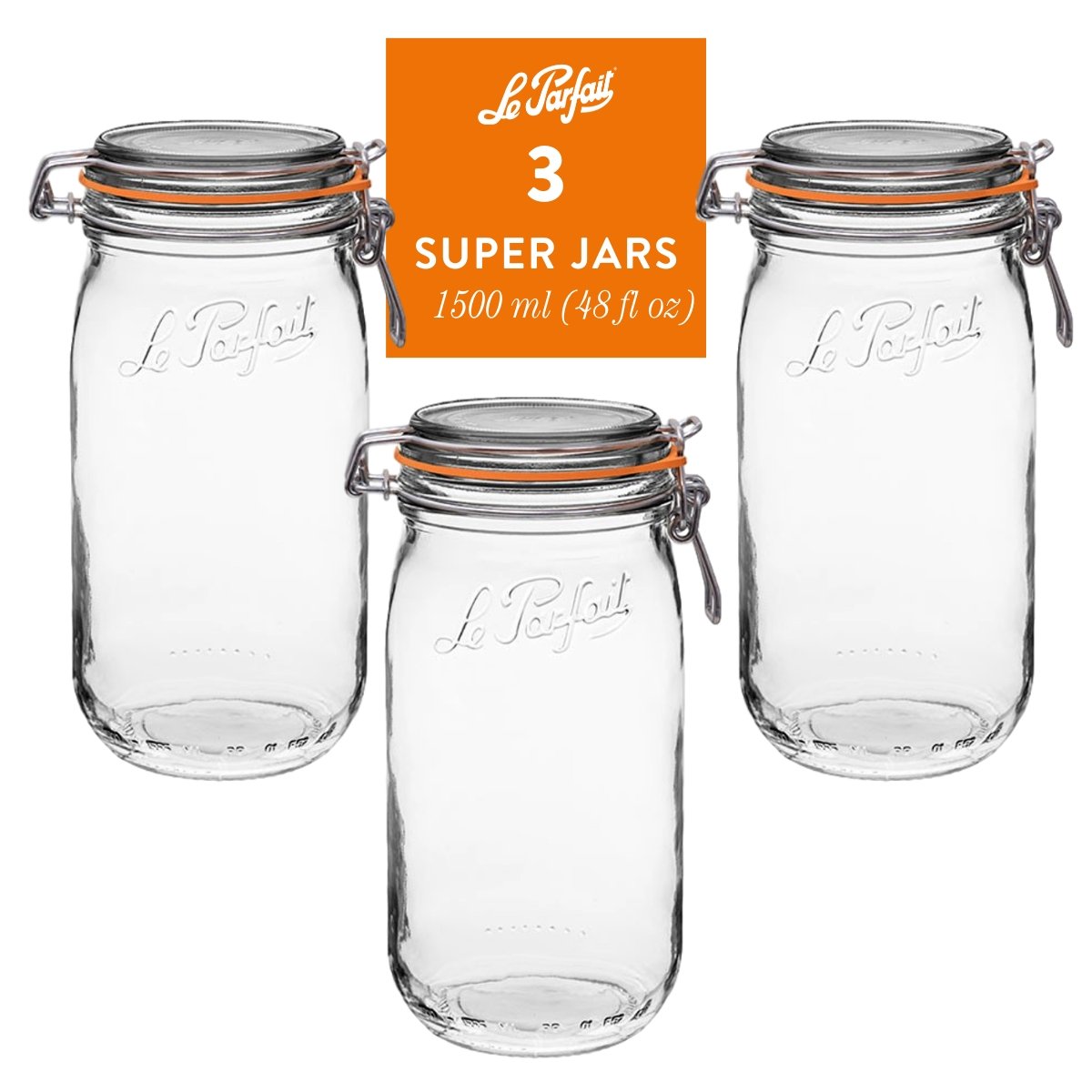 1L Le Parfait Glass Mason Jar