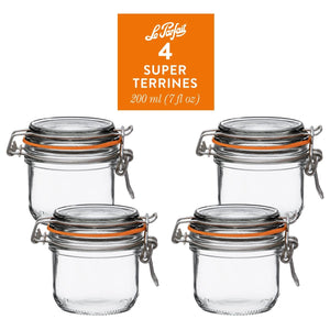 Le Parfait Super Terrine – French Glass Taper Jar With Airtight Lid For  Canning Food Storage, 4 pk / 32 fl oz - City Market